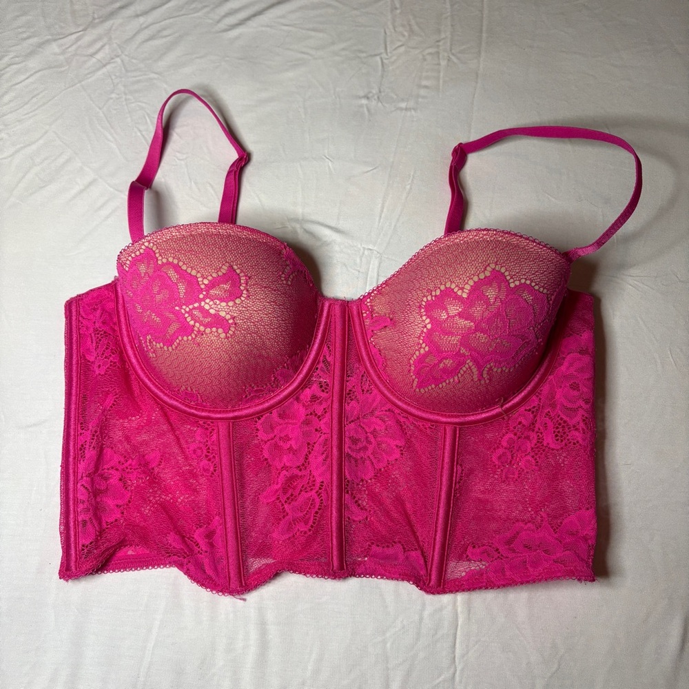 La SENZA Fuchsia Lace Bustier